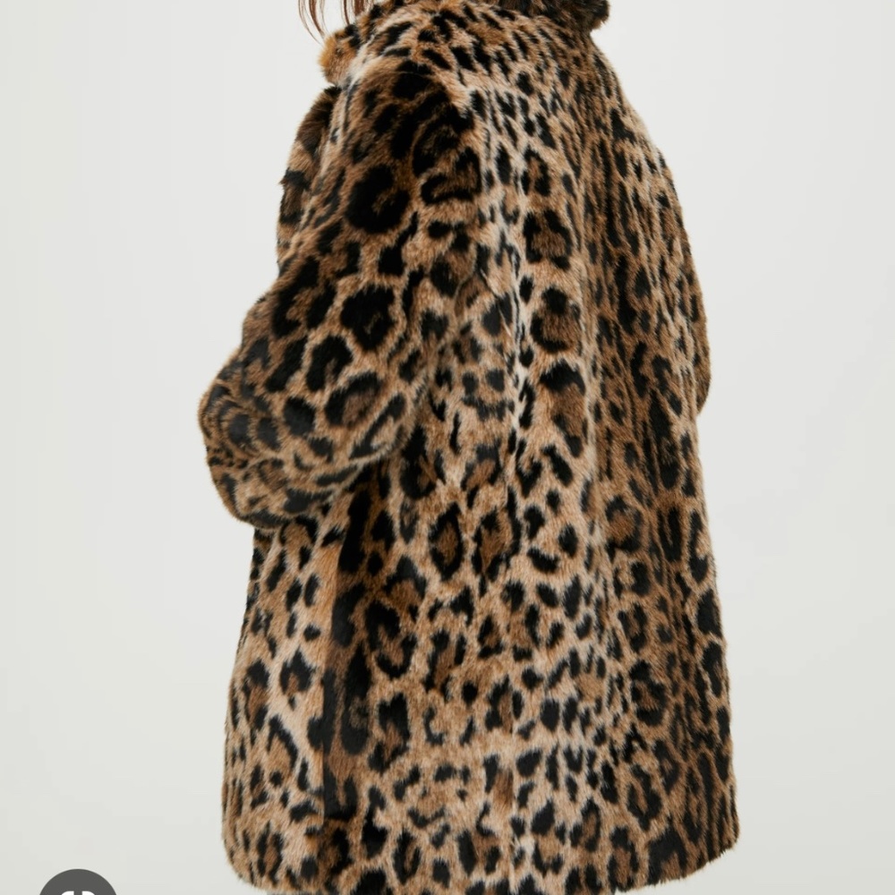 Faux Fur Leopard Coat